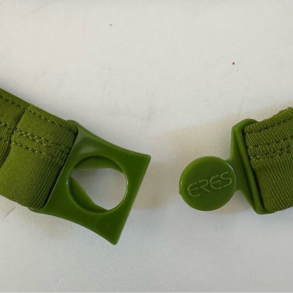 NWT ERES “Roller Pop” Button Detail Halter Bikini Top Full Cup Green - Picture 11 of 16